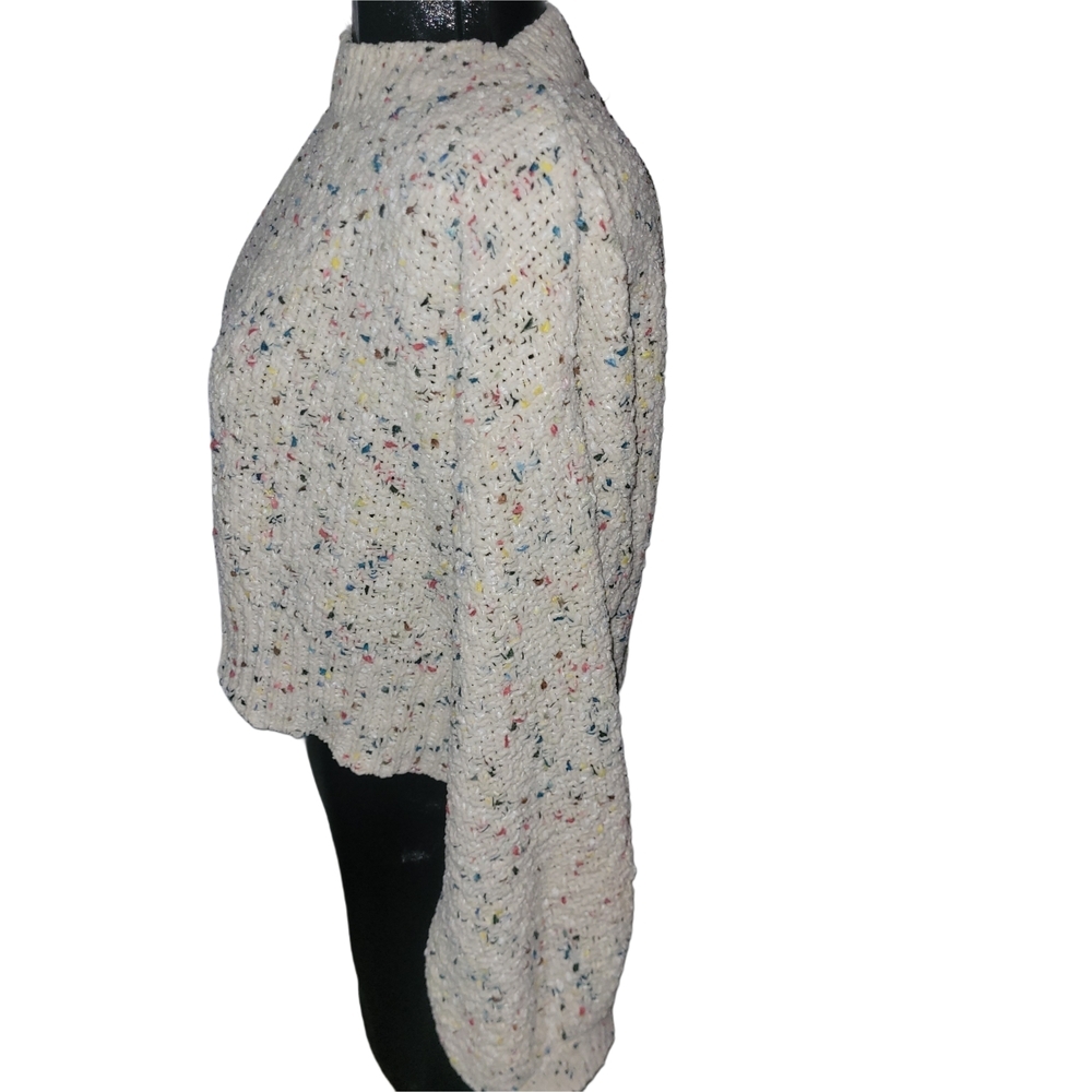 Hyfve Cream Confetti Speckled Knit Cropped Sweater Small - Picture 5 of 7